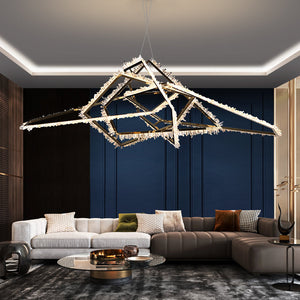 Gina Irregular Modern Living Room Rock Crystal Chandelier - Oasislives