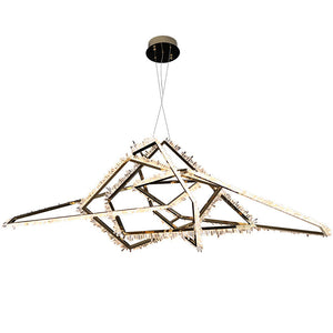 Gina Irregular Modern Living Room Rock Crystal Chandelier - Oasislives