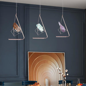 Gina Modern Rock Crystal Island Pendant, Bar Pendant - Oasislives
