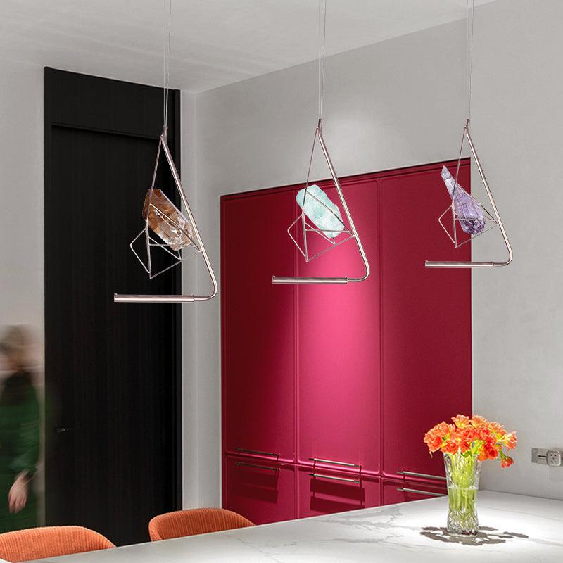 Gina Modern Rock Crystal Island Pendant, Bar Pendant - Oasislives