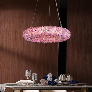 Gina Purple Crystal Round Luxury Chandelier - Oasislives
