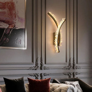 Gina Rock Crystal Bracket Wall Sconce - Oasislives