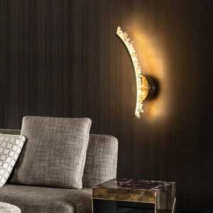 Gina Rock Crystal Bracket Wall Sconce - Oasislives