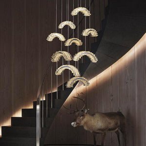 Gina Rock Crystal Crescent Chandelier - Oasislives