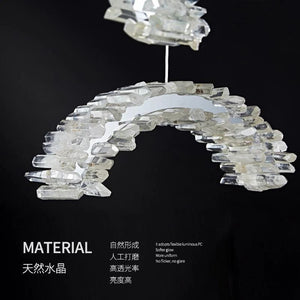 Gina Rock Crystal Crescent Chandelier - Oasislives