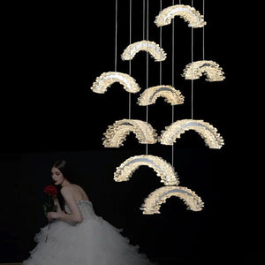 Gina Rock Crystal Crescent Chandelier - Oasislives