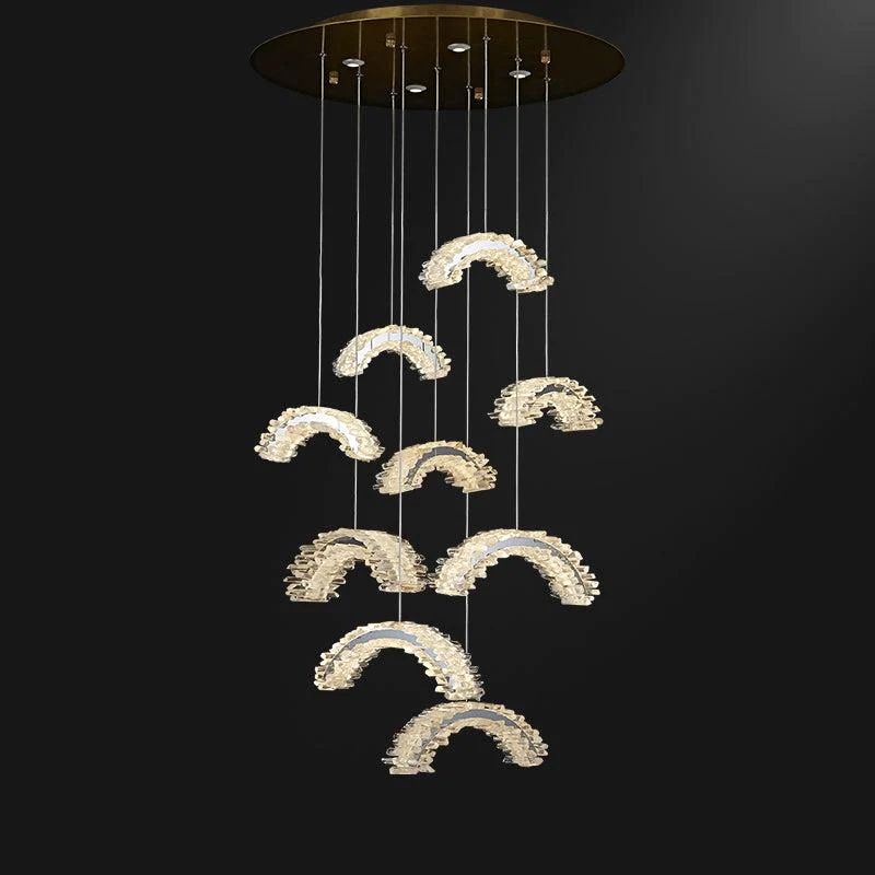 Gina Rock Crystal Crescent Chandelier - Oasislives