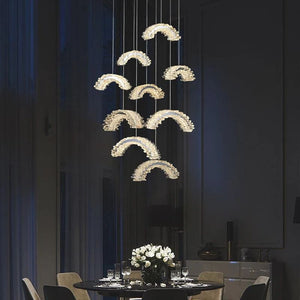 Gina Rock Crystal Crescent Chandelier - Oasislives