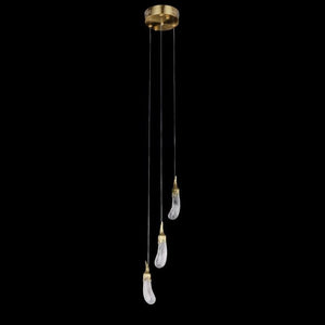 Gina Rock Crystal Eggplant Pendant Light - Oasislives