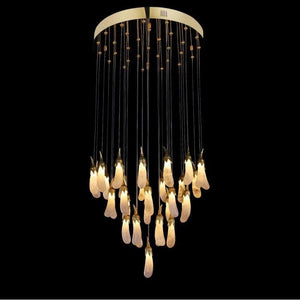 Gina Rock Crystal Eggplant Pendant Light - Oasislives