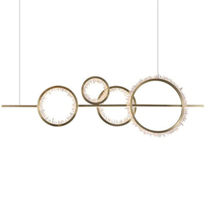 Gina Rock Crystal Gear Chandelier (Silver Finish) - Oasislives