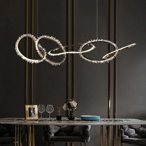 Gina Rock Crystal Irregular Round Chandelier - Oasislives