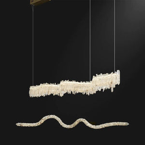 Gina Rock Crystal Linear Chandelier - Oasislives