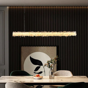 Gina Rock Crystal Linear Chandelier - Oasislives