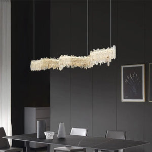 Gina Rock Crystal Linear Chandelier - Oasislives