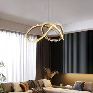 Gina Rock Crystal Möbius Ring Chandelier - Oasislives