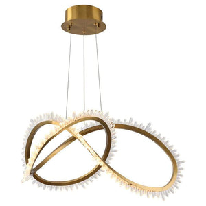 Gina Rock Crystal Möbius Ring Chandelier - Oasislives