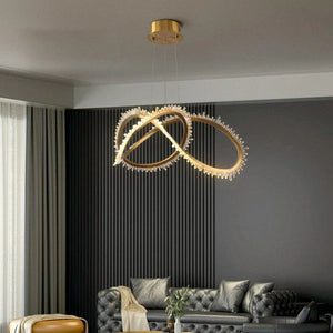 Gina Rock Crystal Möbius Ring Chandelier - Oasislives