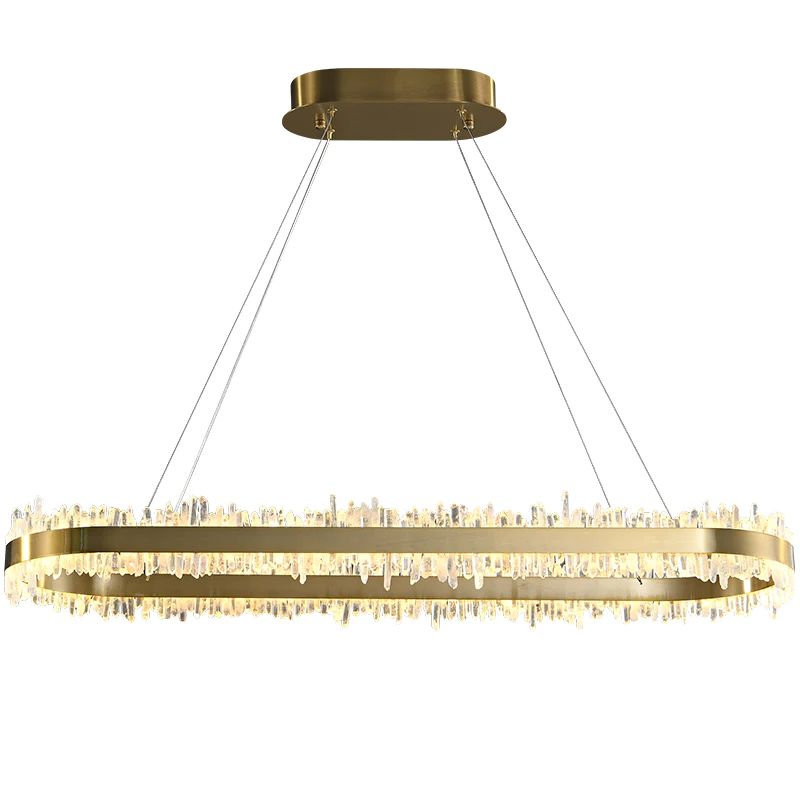Gina Rock Crystal Oval Chandelier - Oasislives