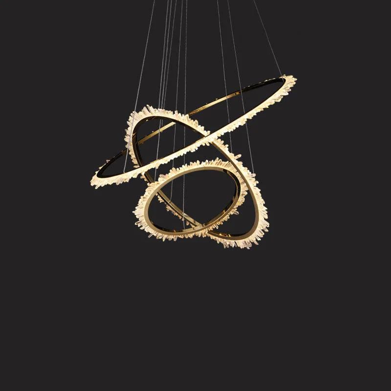 Gina Rock Crystal Ring Chandelier - Oasislives