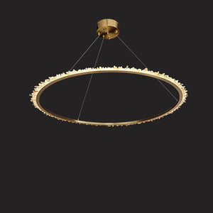 Gina Rock Crystal Ring Chandelier - Oasislives
