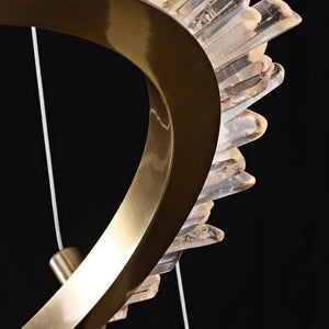 Gina Rock Crystal Ring Chandelier - Oasislives