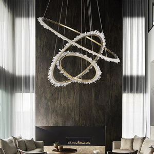 Gina Rock Crystal Ring Chandelier - Oasislives