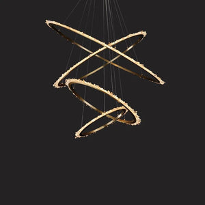 Gina Rock Crystal Ring Chandelier - Oasislives