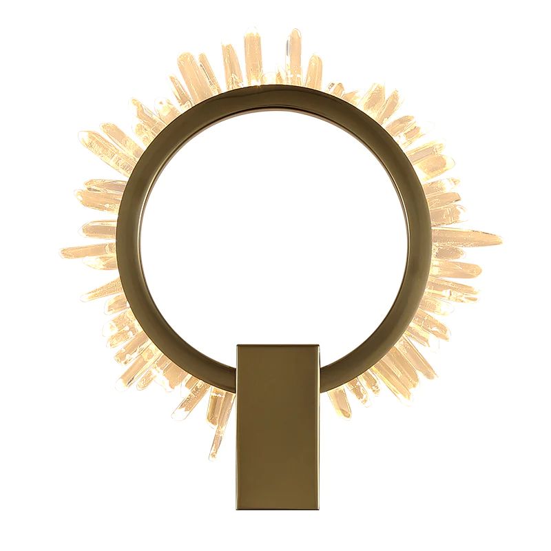 Gina Rock Crystal Ring Wall Sconce - Oasislives