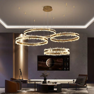 Gina Rock Crystal Rings Luxury Chandelier - Oasislives