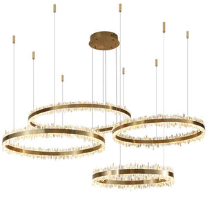 Gina Rock Crystal Rings Luxury Chandelier - Oasislives