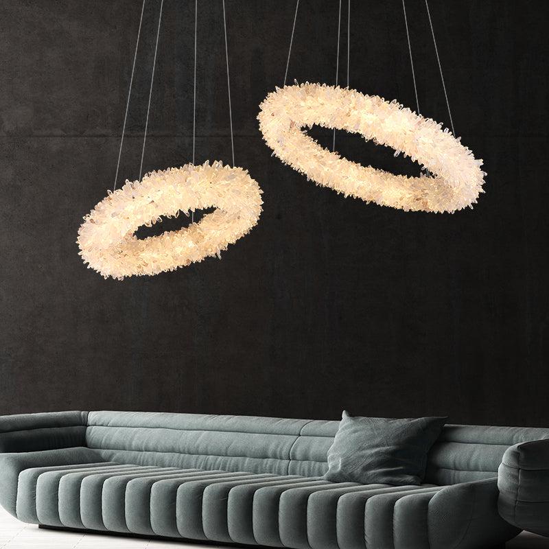 Gina Rock Crystal Round Modern Chandelier - Oasislives