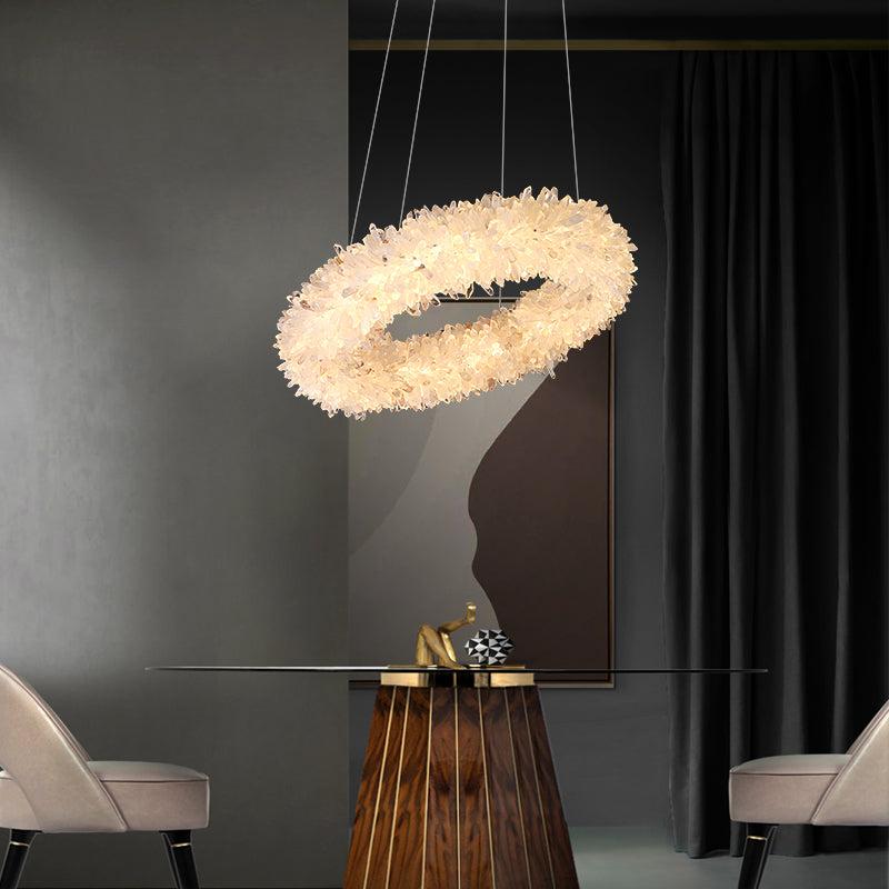 Gina Rock Crystal Round Modern Chandelier - Oasislives