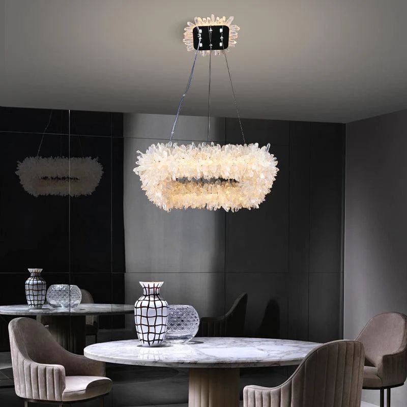 Gina Rock Crystal Square Modern Chandelier - Oasislives