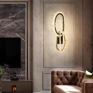 Gina Rock Crystal Unique Modern Wall Sconce - Oasislives