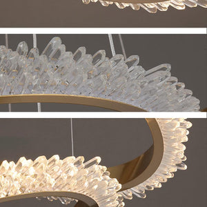 Gina Staircase K9 Crystal Ring Chandelier - Oasislives