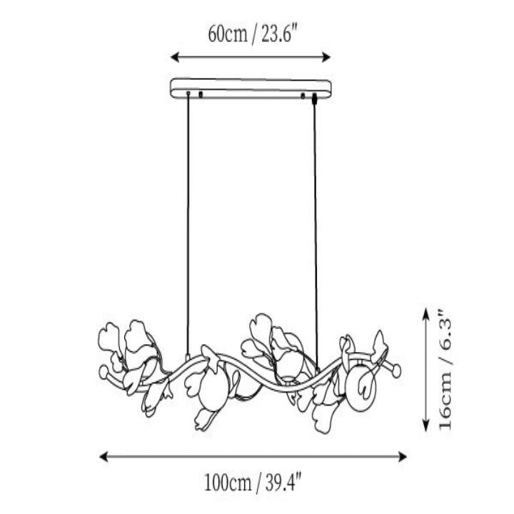 Ginkgo Glass Chandelier - Oasislives