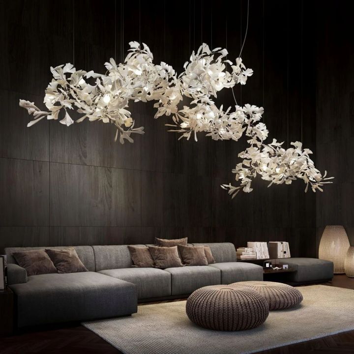 Ceramic Ginkgo Luxury Chandelier Style H - Oasislives