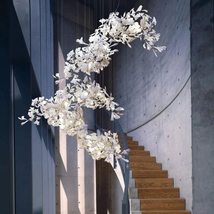 Ceramic Ginkgo Luxury Chandelier Style H - Oasislives