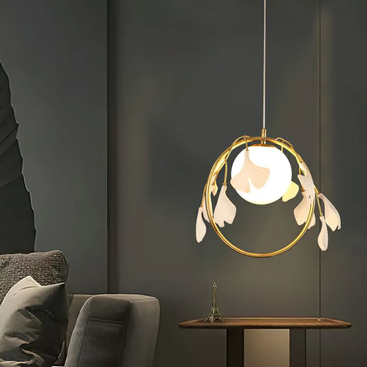 Ceramic Ginkgo Pendant Lamp - Oasislives