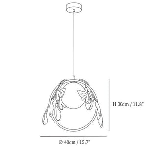 Ceramic Ginkgo Pendant Lamp - Oasislives