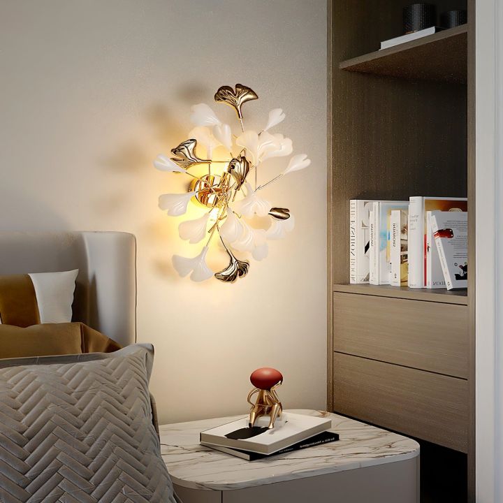 Ceramic Ginkgo Wall Lamp - Oasislives
