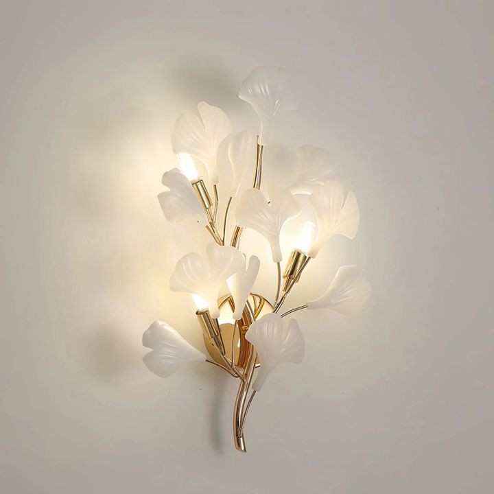 Ceramic Ginkgo Wall Lamp - Oasislives