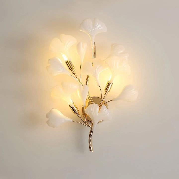Ceramic Ginkgo Wall Lamp - Oasislives