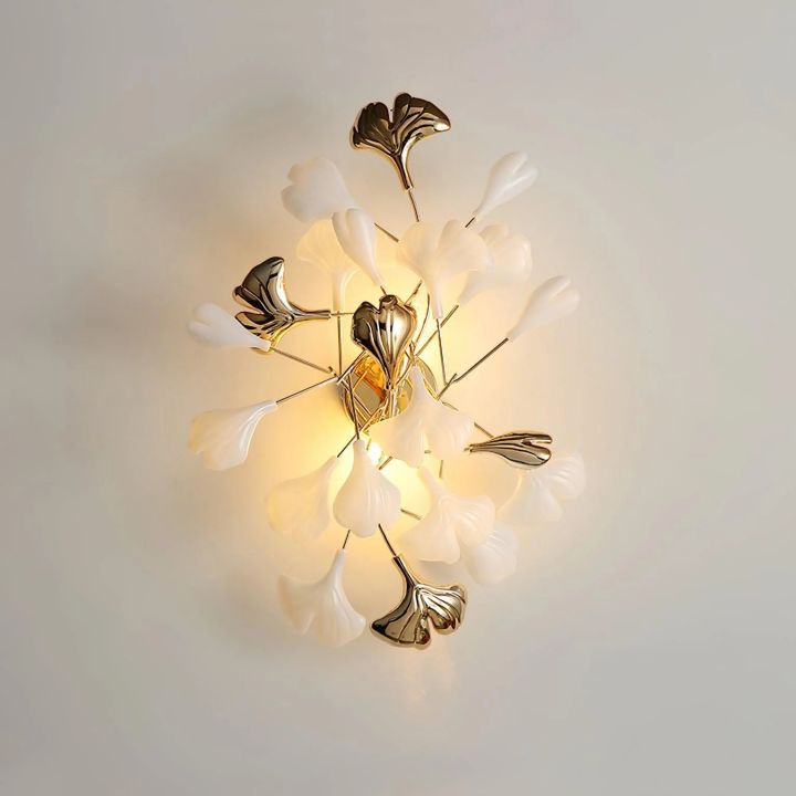 Ceramic Ginkgo Wall Lamp - Oasislives