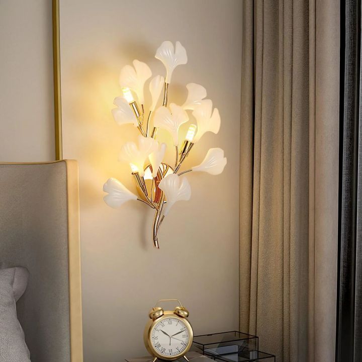 Ceramic Ginkgo Wall Lamp - Oasislives