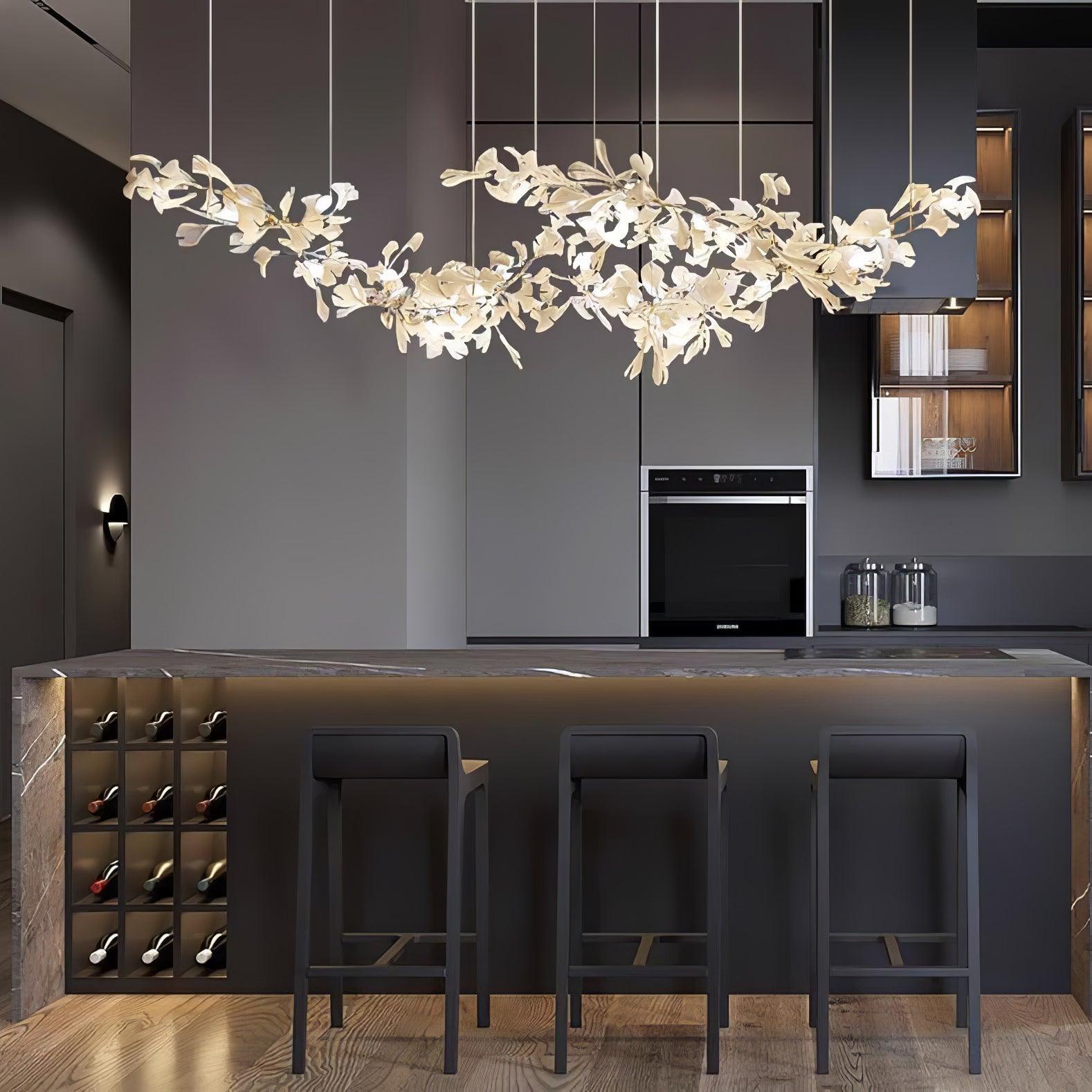 Ginkgo Double Layer Combination Chandelier