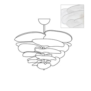 Petals Gold Murano Chandelier - Oasislives