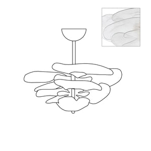 Petals Gold Murano Chandelier - Oasislives