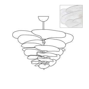 Petals Gold Murano Chandelier - Oasislives